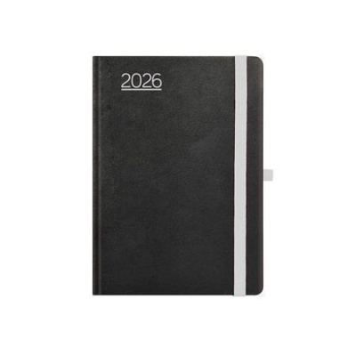 Naptár, tervező, B6, heti, TOPTIMER, "Nero", fekete-szürke