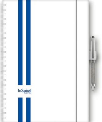 Naptár, tervező, A5, heti, DAYLINER, "InSpiral GT", fehér-kék