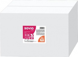 Kéztörlő, V hajtogatott, 2 rétegű, 200 lap, 21x25 cm, SOVIO