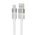 Töltőkábel, USB-A - USB-C, 18W, 1 m, AVAX "CB312 Glowy", fehér